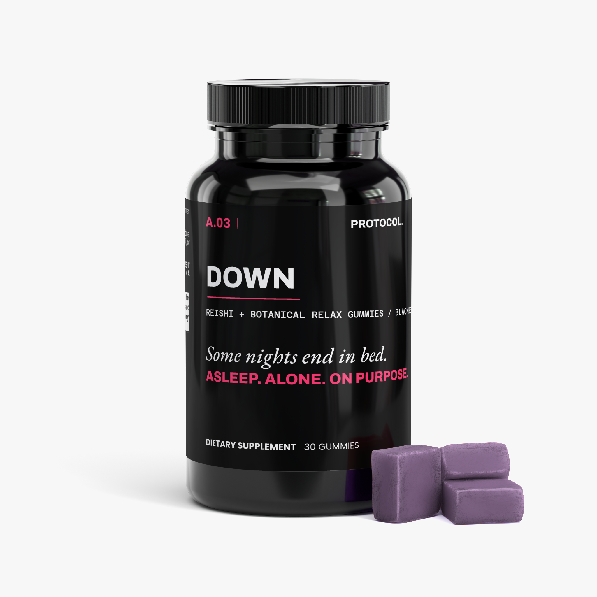 DOWN — Reishi + Botanical Relax Gummies / Blackberry