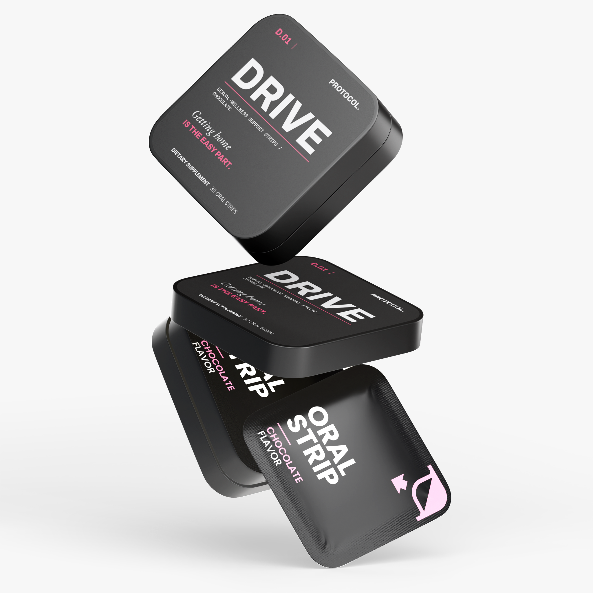 DRIVE — Sexual-Wellness Support Strips / Chocolate
